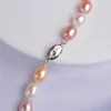 ASHIQI 8-9 mm Natural Freshwater Pearl Necklaces 925 Sterling silver Necklace clasp For women Wedding Jewelry