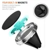 Car Magnetic Moblie Phone Holder Stand Round Universal Portable Air Outlet GPS Navigation Bracket Aluminium Alloy Magnet Cellphone Mounts For Iphone 12 Pro Max