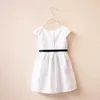 女の子の夏のドレス子供服2021ブランドの女の赤ちゃんの女の子のドレスSashes Robe illeキャラクタープリンセスドレス子供服q0716