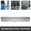 VEVOR Waterfall Pool Fountain Stainless Steel with Pipe Connector Spillway Garden Outdoor Pond Rectangular 210903