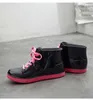 Rain Boots Съемная крышка Платформа Ремешок PU Водонепроницаемый Мотоцикл Красочные Зрелые Сапоги Женские Обувь Женские Ботинки 211015