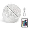 3D LED Lamp Base Acrylic Night Light Bases LEDs USB Touch Remote Control Lighting Accessories