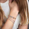 100% 925 Sterling Silver Sparkling Polished Lines Charms Fit Original European Charm Armband Women Wedding Engagement J338R