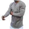 Men's T-Shirts 2022 Casual Male Vertical Stripe Print Long Sleeve Tops Round Neck Oversized T-Shirt Blouse Camisetas