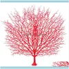Decorative Festive Party Supplies Home Gardendecorative Flowers & Wreaths Simulation Coral Branch Plant Plastic Peacock Tree Dried Artificia
