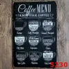 new Metal Tin Sign Iron Painting Drink Coffee Painting Vintage Craft Home Restaurant Decoration Pub Signs Wall Art Sticker Sea Shipping DHJ61