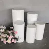 Wedding Props White Wrought Iron Cylindrical Dessert table Five-piece Welcome Area Cake Stand Ceremony Pavilion Flower Table