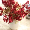 Decorative Flowers & Wreaths 1 Pcs Artificial Berry Green Bean Foam Home Decor Small Fake Bacca Fruit Branch Decoration Accessories Plan