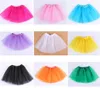 2021 Top Quality candy color kids tutus skirt dance dresses soft tutu dress ballet skirt 3 layers children pettiskirt clothes 10pcs/lot