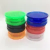 Smoking Colorful Portable Plastic 60MM Dry Herb Tobacco Grind Spice Miller Grinder Crusher Grinding Chopped Hand Muller Cigarette Tool High Quality DHL Free