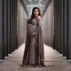 Elegant Shoulderless Maternity Photography Props Long Dress For Pregnant Women Fancy Pregnancy Dress Sexy Gown Photo Shoot