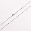 S925 Sterling Silver Long Box Chain Necklace for Women Gold Rose Gold Color Diy Jewelry Handgjorda tillbehör 50 55 60cm