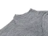 Sexy hors épaule gris pulls femmes mode col roulé à manches longues évider pull printemps automne mince tricot tops femme 210522