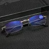 PENN Ultraleichte randlose Lesebrille Damen Herren Business Anti-Blaulicht-Computerbrille Presbyopie-Lesegerät 1,5 Damen