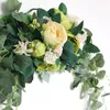 Party Decoration Artificial Peony Flower Swag Eucalyptus Couronne pour le miroir de mariage de porte Chaise de table Home11989796145262