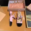 Primavera nuovo stile in pelle verniciata tacchi alti scarpe casual bianche e nere moda designer di lusso piattaforma con fiocco mocassini da donna scarpe basse Muller taglia 35-40