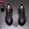 Scarpe eleganti da uomo primavera autunno stile europeo Scarpe da ginnastica di lusso in pelle di marca di moda all'aperto Sneakers mocassini da lavoro con la suola spessa
