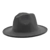 FashionThe novo inverno outono lã homens mulheres moda feltro fedora chapéu ocidental cowgirl cap de jazz chapéu senhora chapéu de igreja com grande