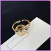 Nowe kobiety Moda Otwarcie Pierścień Designer Damskie Pierścienie Outdoor Letters Projektanci Biżuteria Wysokiej Jakości Regulowane Akcesoria D222171F