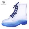 Summer Women Rain Boots Fashion Waterproof Shoes Woman Non-slip Transparent Boots Female Candy Colors Outdoor Girl's Shoes 211015