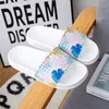 Slippers Zomer Vrouwen Slide Slipper Palm Tree Print Platform Badkamer Thuis Vrouw Sandalen 2022 Mode Strand Antislip flip Flops