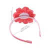 12 Colors Solid Flower Headbands Hairbands For Girls Handmade Hair Hoop Headwear Kids Hair Accessories