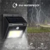 Sol Power Super Bright Cob 24 LED PIR Motion Sensor Vägglampa Utomhus Trådlös Vattentät Lampa