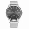 Relógios de prata de luxo de relógios femininos 2021 Moda Ladies Full Steel Minimalist Quartz Clock Drop