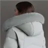 Женская пиджака и парка высококачественная белая утка тонкий пальто зимой теплый меховой воротник элегантные женщины