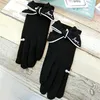指なし手袋 2021 女性ウール冬暖かいタッチスクリーン蝶ノット厚みのミトンエレガントな DIY 高級デザイン手袋