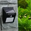 태양 광 20 LED PIR 모션 센서 방수 벽 조명 야외 정원 보안 램프