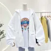 BiggOrange Plus Size Pullover Hoodie Braun Blau Zip Up Sweatshirt Sommerjacke Übergröße Kleidung Vintage Taschen Tops 210809