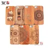 2021 Fashion Phone Cases Panda Back Cover Shell Water Proef voor iPhone 6S 7 8 Plus 11 12 PRO XS XR X Max Houten TPU Aangepast Patroon