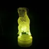 Светодиодный светильник быка Mastiff Light для отеля / Club Decornation 3D Nightlights Cool Party Party USB столовая лампа