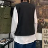 남성 조끼 망 패션 툴링 조끼 Streetwear화물 힙합 민소매 자켓 Gilet 군사 멀티 포켓 야외 전술 코트 -40