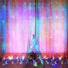 3*3 m LED Strings Licht 16 Kleuren Veranderende Gordijn Lichten USB 7 Modi met Afstandsbediening Fairy Lamp voor Slaapkamer Dorm Window Party Dag Decor