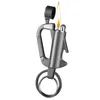 New Multifunctional Metal Kerosene Keychain Lighter with Bottle Opener Retro Grinding Wheel Flint Lighter Windproof Outdoor Camping Oil Lighter Men Gift