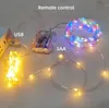 Guirlande lumineuse 33 pieds 100 LED guirlande lumineuse décoration de fête télécommande à piles avec 8 modes de scène lumière de Noël pour intérieur extérieur