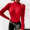 Pullover Winter Women Sweaters Long Sleeve Sexy Knitted Solid Turtleneck Christmas Button Pull Femme 12599 210510