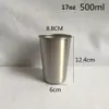 304 paslanmaz çelik tumbler tek duvar kupalar 8 oz / 230 ml 12 oz / 350 ml 17 oz / 500 ml 20 oz / 600 ml bira kupa kahve fincanı su cam tam boyutları yeniden kullanılabilir