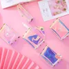 Transparent Laser Coin Purse Girl Heart Korean Version Of The Square Data Cable Storage Bag Jelly Color Female Handbag