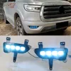 2PCS Car DRL para Great Wall Gun 2019 2020 2021 2022 LED LUZES DIA DIA COM LUZES DE TURNA AMARELO DE ESTILO AMARELO DE 12V DIA