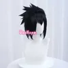 Sasuke uchiha cosplay homens curtos peruca preta anime resistente ao calor sintético s y0913