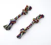 Dog Rope Toys Dog Tough Rope Chew Toys Puppy Cotton Durable Braided Funny Tool Double Knot Toy Pets Chews Knot Play Teeth Cleaning