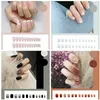 Fashion 24 pcs Set False Nail for Women Girls Tips Blooming Recyclable Fake Nails Accessories Manicure Tools1403764