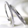 Anel feminino ultrafino círculo diamante cheio de zircônia uma fileira anel micro embutido