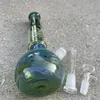 26CM 11 Inch Glass Bongs Green Vintage Assorted Color Hookah Twisted Filter Tube Oil Rigs Bubbler Water Pipe Bong 14mm Bowl