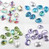 Nail Rhinestones Blandat oval Waterdrop Round Chameleon AB Crystal Glass Gems Strass 3D Glitter Nail Art Decorations