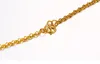 Brins de vent chinois plaqué 24k aureate cochon d'or pendentif chaîne mariée collier de mariage