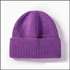 Beanie/Skl Caps Hats & Hats, Scarves Gloves Fashion Accessories Visr18 Colors Autumn Winter Solid Color Acrylic Beanies For Man And Woman Un